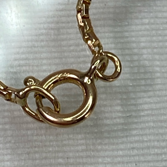 14K YELLOW GOLD shiny box chain bracelet REAL GOLD VINTAGE - Picture 12 of 13